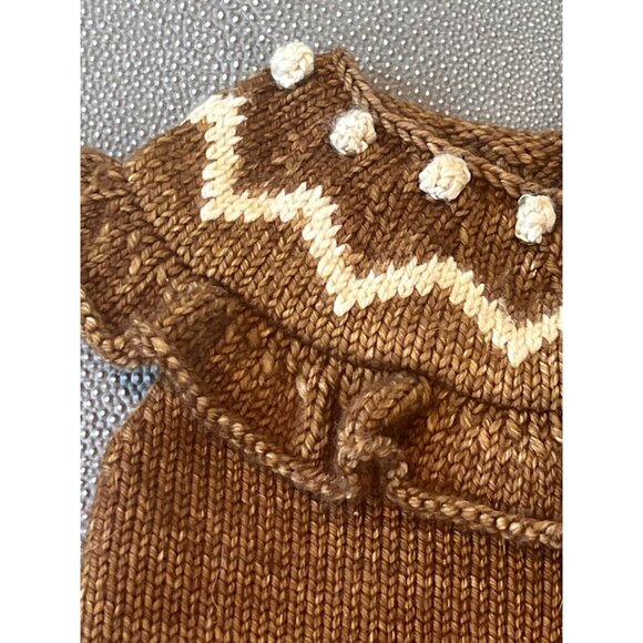 Misha & Puff Holiday Zig Zag Romper Nutmeg 0/6 EUC - Picture 6 of 6